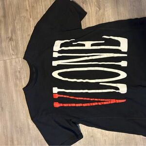 VLONE Black Tee with Red Graphic